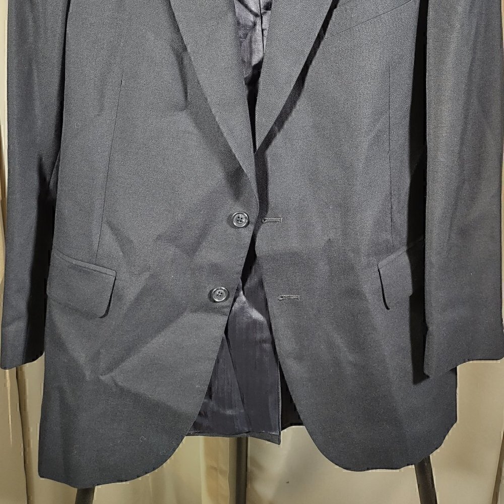 STANLEY BLACKER Men Size 44L Dark Blue Blazer - Picture 5 of 9